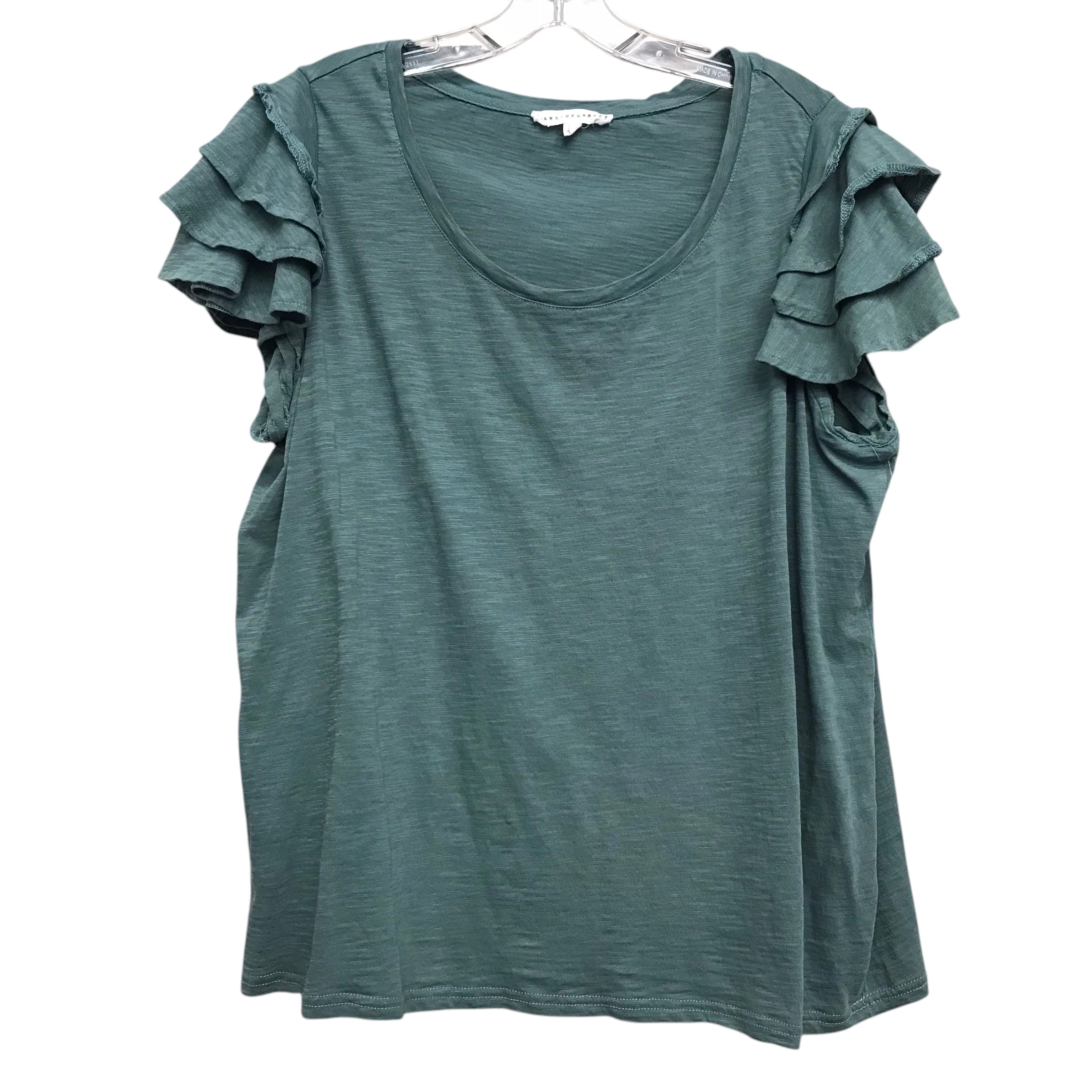 Top Ss Basic By Jane And Delancey In Green, Size:1X