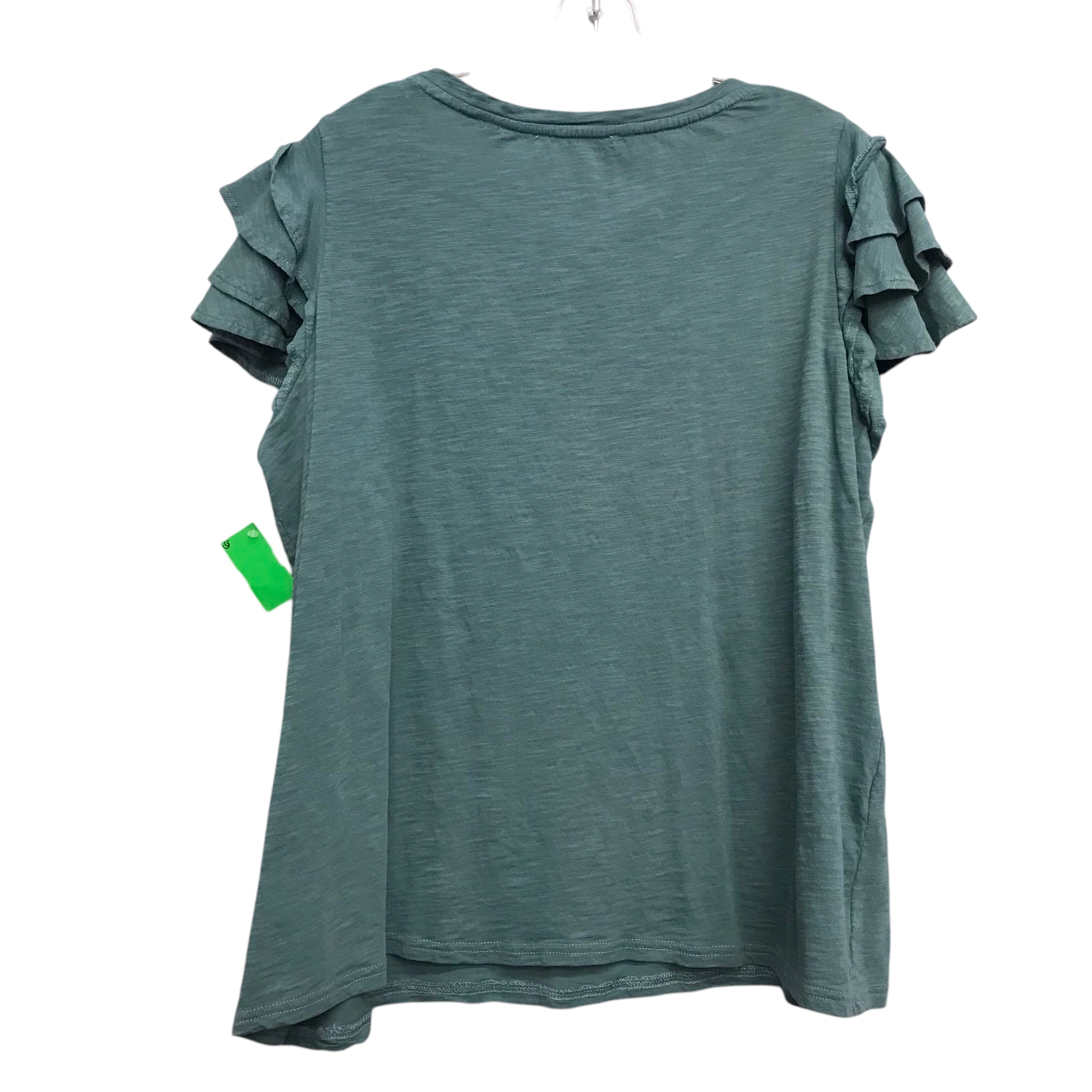 Top Ss Basic By Jane And Delancey In Green, Size:1X