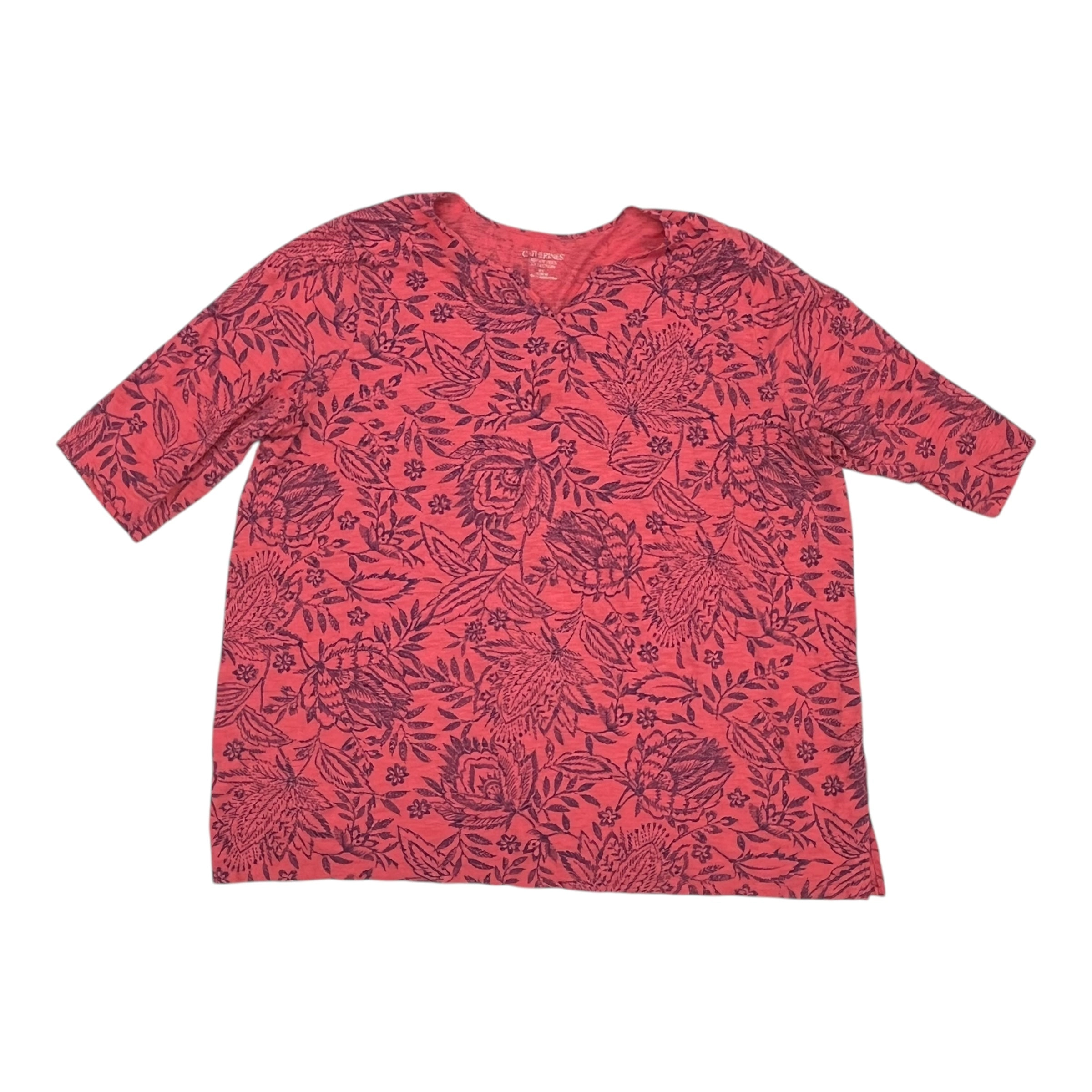 Top Ss By Catherines In Coral, Size:2X
