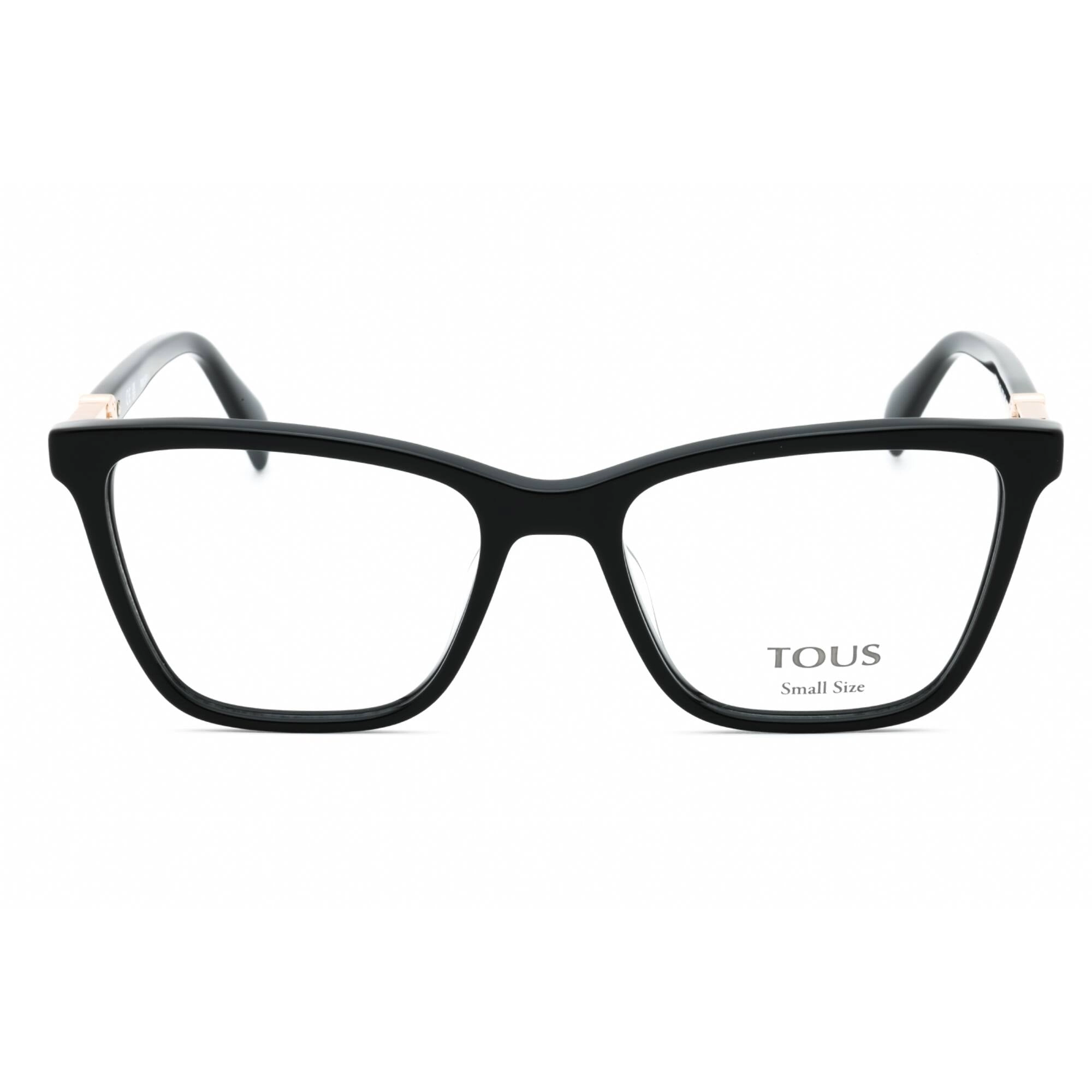 Tous Women's Eyeglasses - Shiny Black Acetate Cat Eye Full Rim Frame | VTOB29L 0700