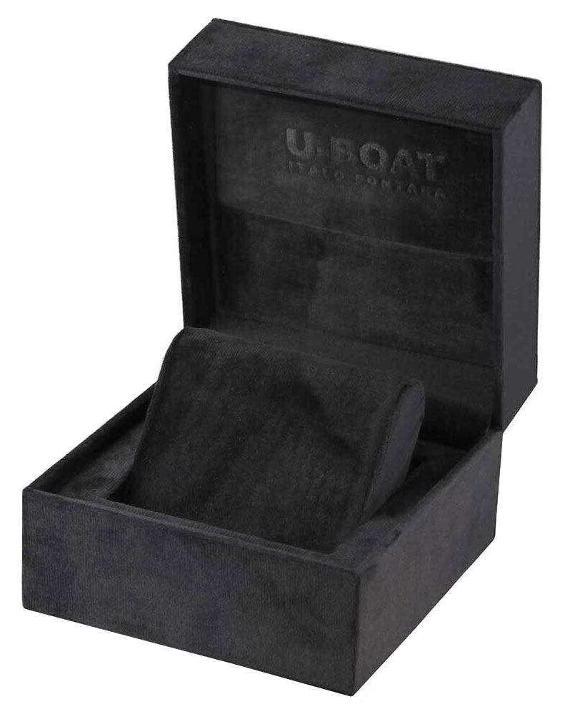 U-Boat Classico Stainless Steel Black Mother-Of-Pearl Dial Diamonds Date Quartz Womens Watch 8899