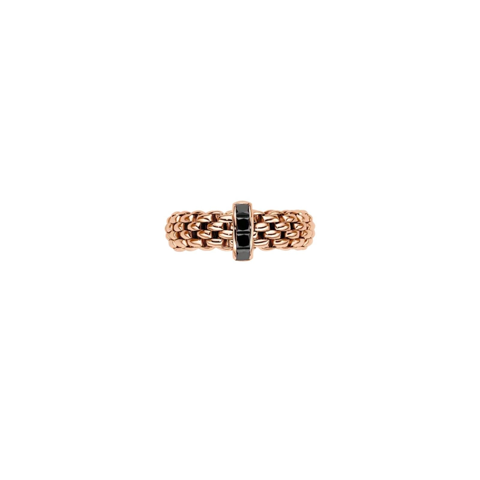 Vendome 18ct Rose Gold Black Diamond Flex'it Ring 58402AX_BN_R_XRX