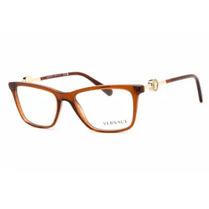 Versace Women's Eyeglasses - Transparent Brown Plastic Full Rim Frame | 0VE3299B 5324