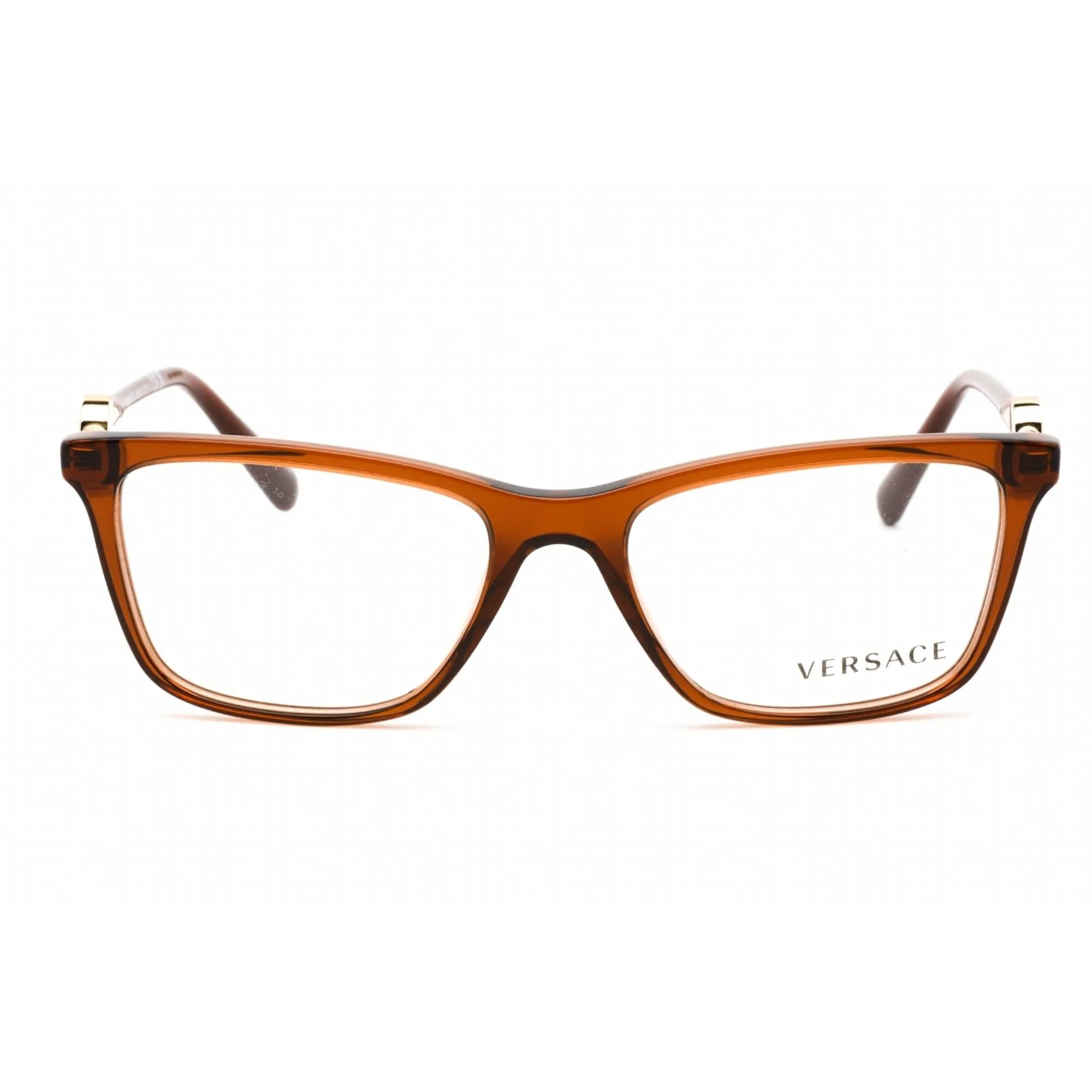 Versace Women's Eyeglasses - Transparent Brown Plastic Full Rim Frame | 0VE3299B 5324