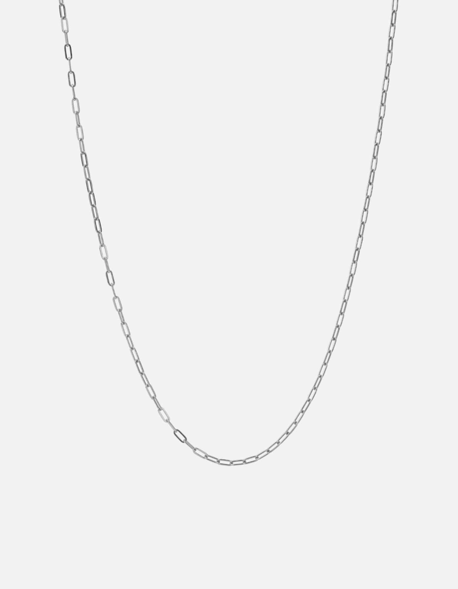 Volt Link Paper Clip Necklace, Sterling Silver