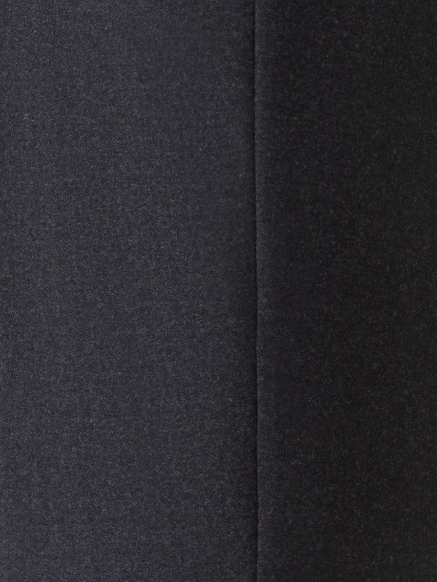 Wide Straight Wool Stretch Flannel Pants