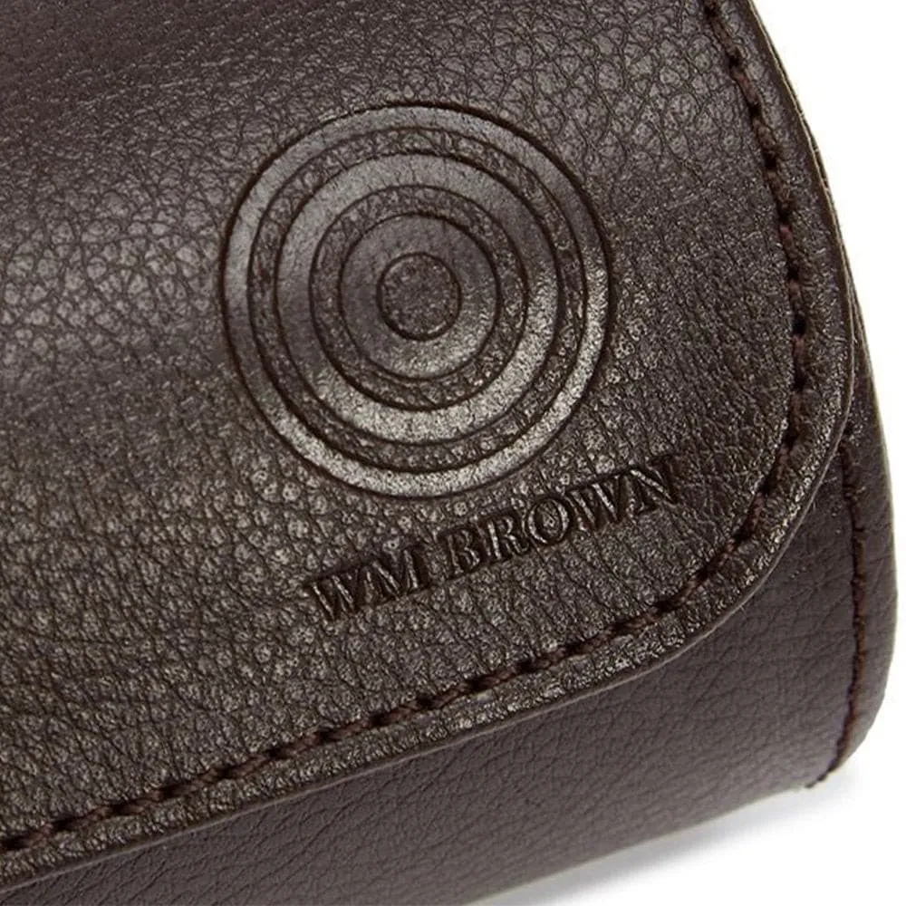 WM Brown Leather Triple Watch Roll