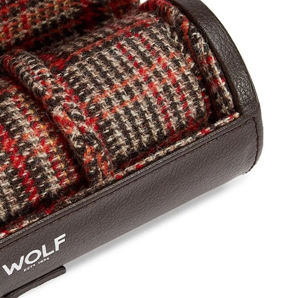 WM Brown Leather Triple Watch Roll