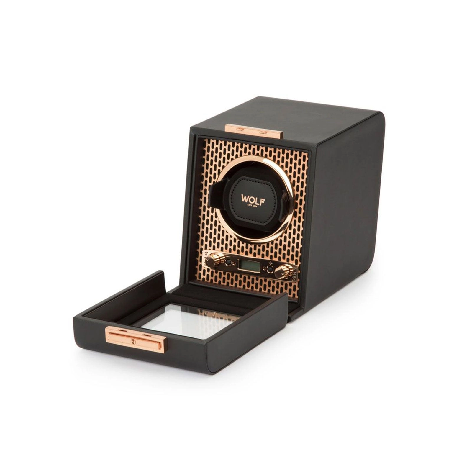 Wolf Axis Single Watch Winder Black & Copper 469116