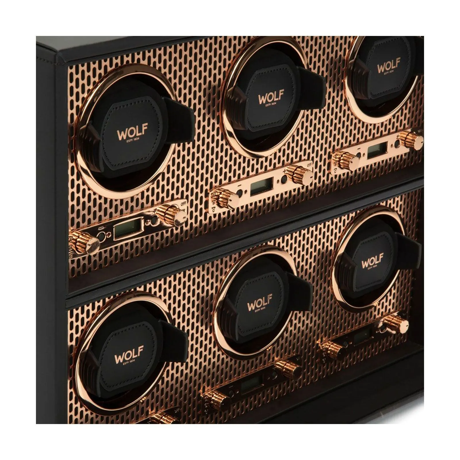 Wolf Axis Six Watch Winder Black & Copper 469616