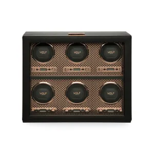Wolf Axis Six Watch Winder Black & Copper 469616