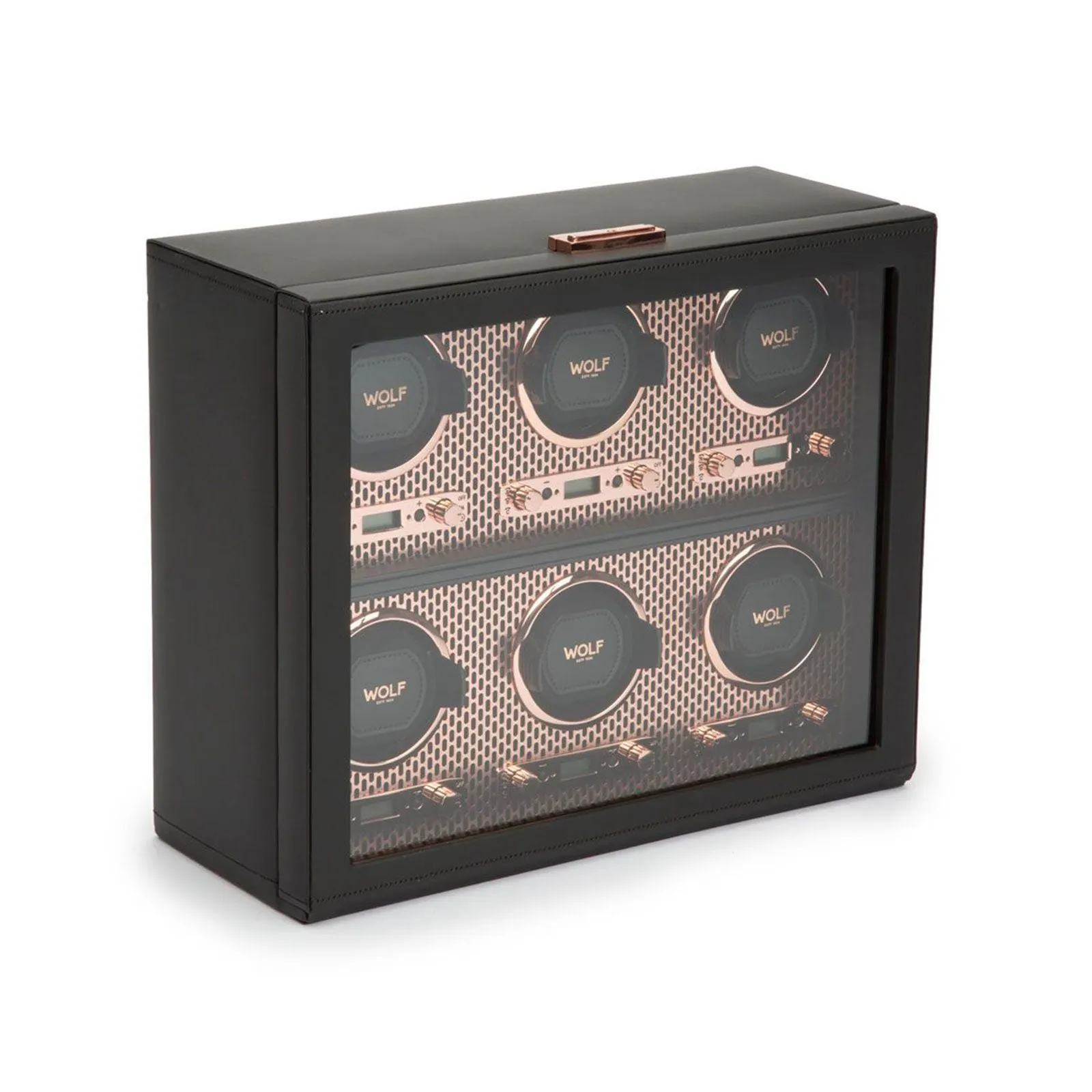 Wolf Axis Six Watch Winder Black & Copper 469616