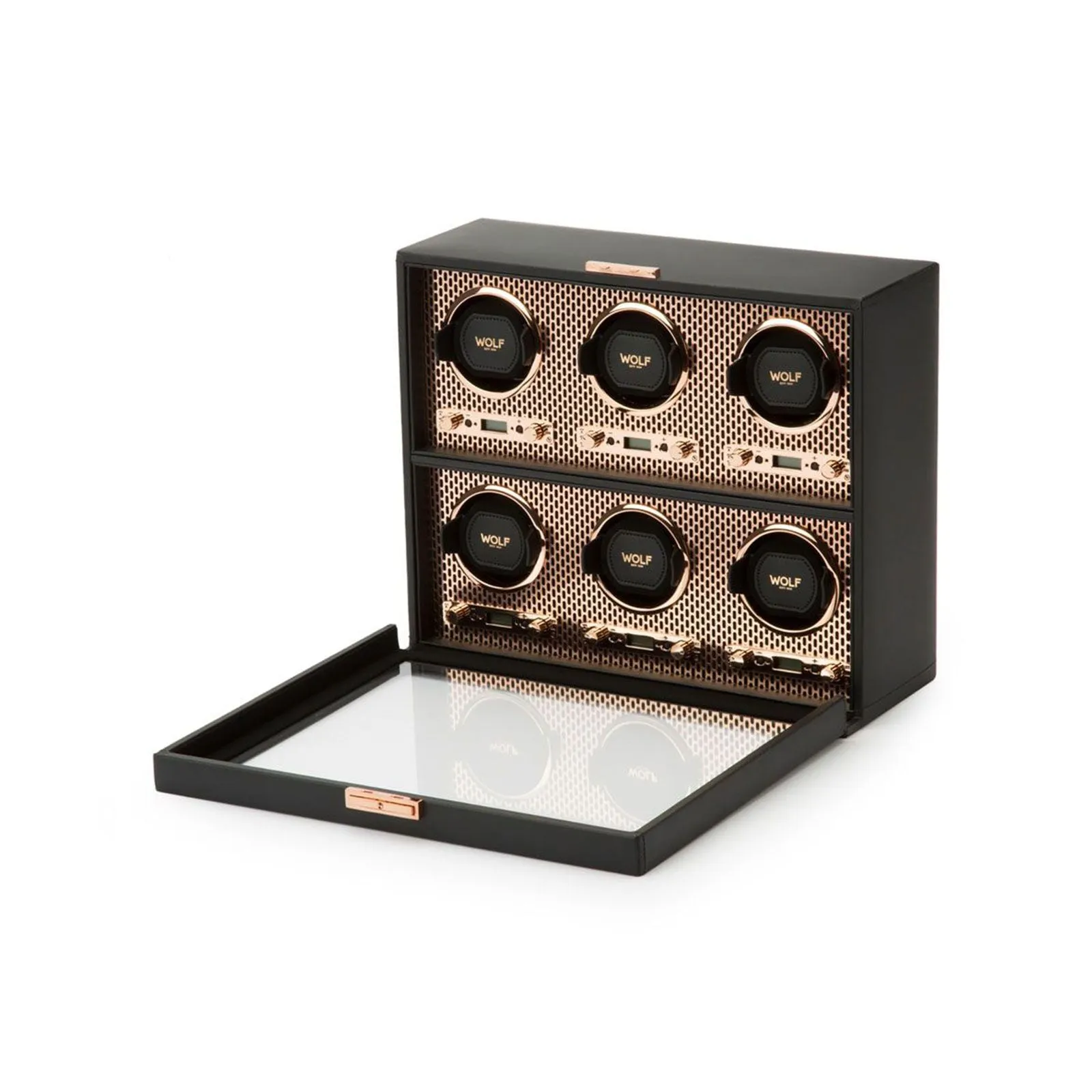 Wolf Axis Six Watch Winder Black & Copper 469616