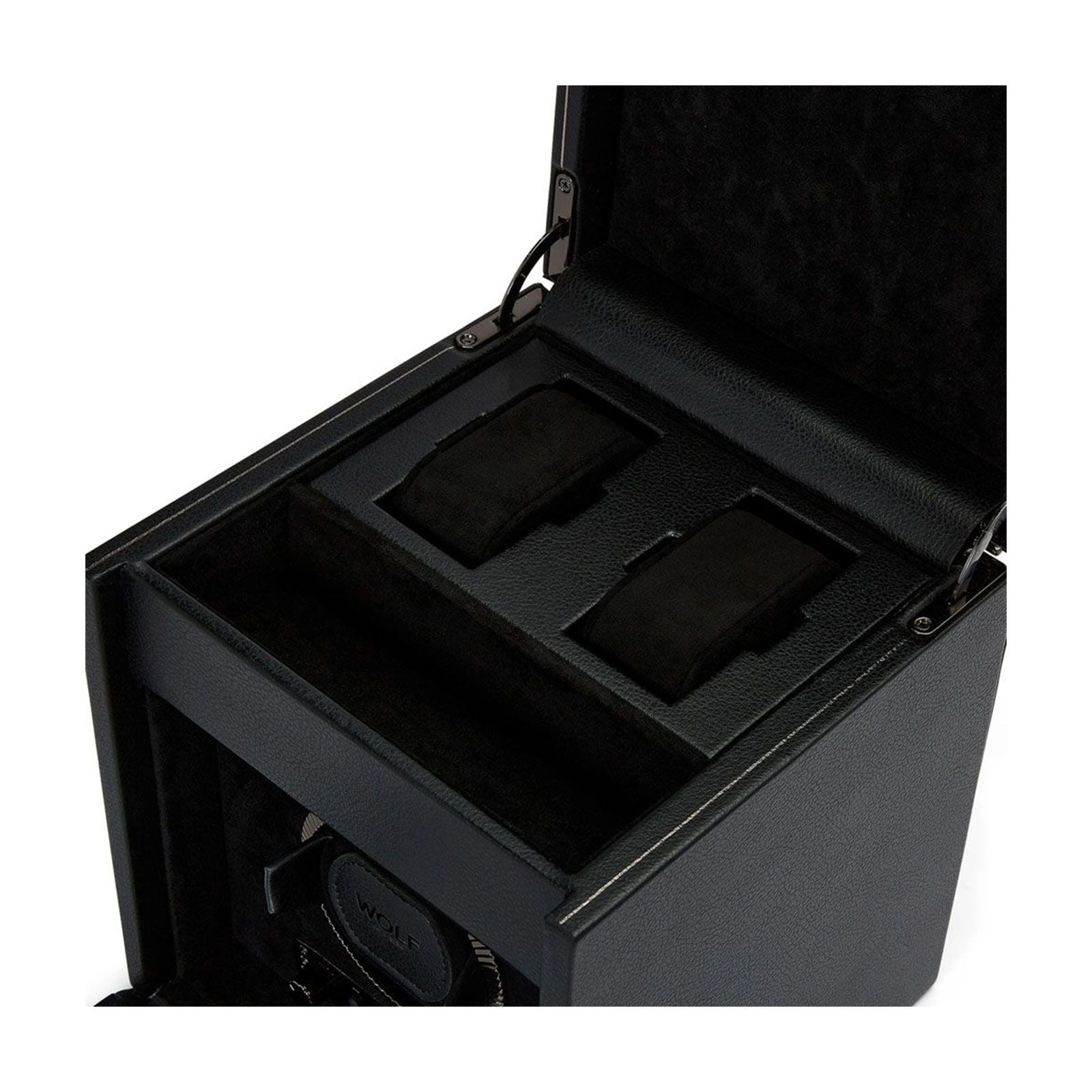 Wolf British Racing Single Watch Winder With Storage Black 792102