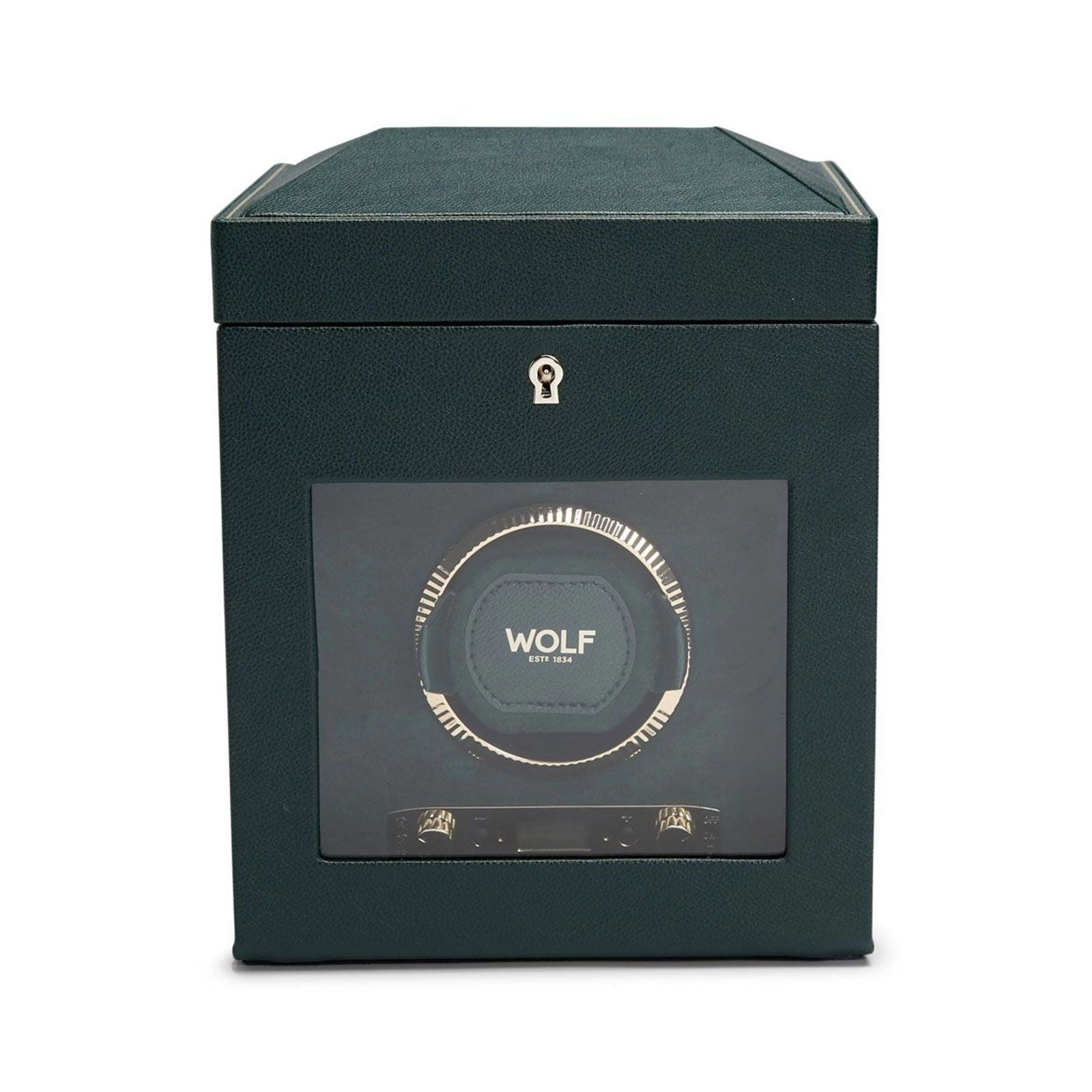 Wolf British Racing Single Watch Winder With Storage Green 792141