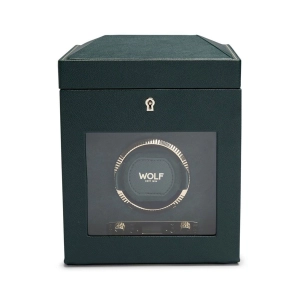 Wolf British Racing Single Watch Winder With Storage Green 792141