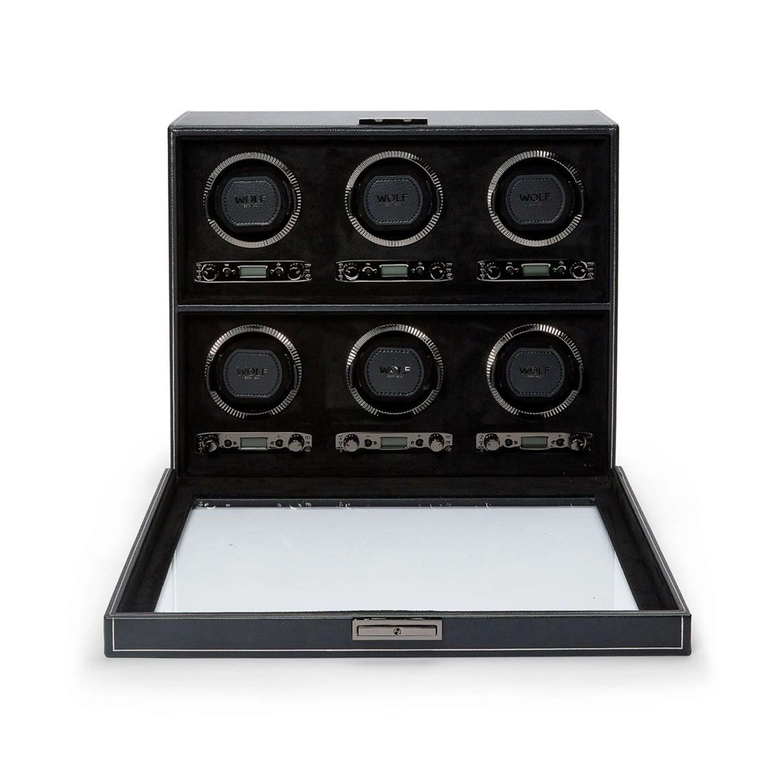 Wolf British Racing Six Watch Winder Black 792402