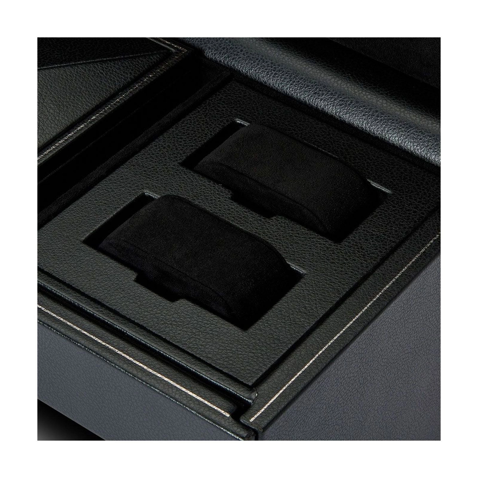 Wolf British Racing Triple Watch Winder With Storage Black 792302