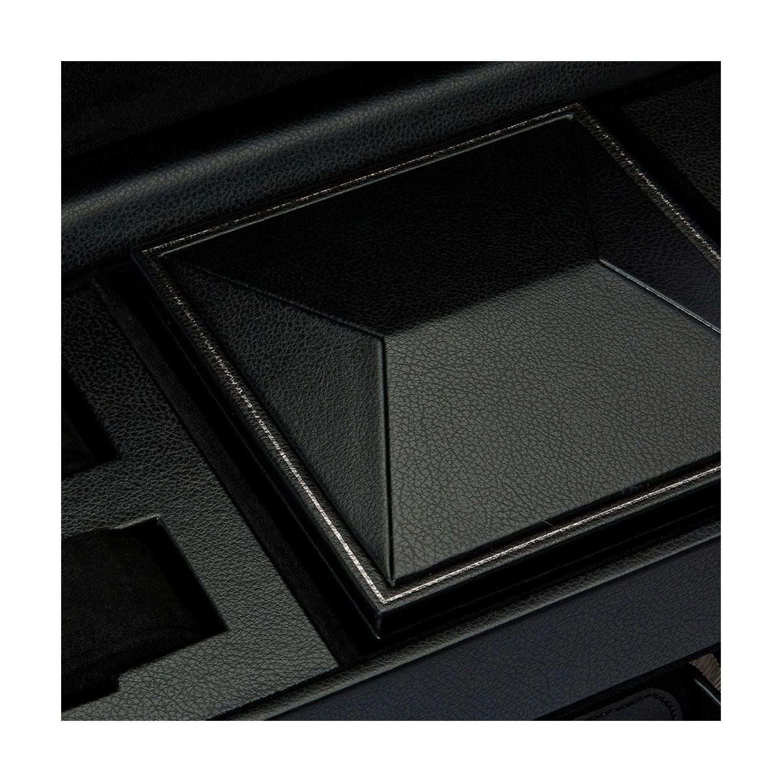 Wolf British Racing Triple Watch Winder With Storage Black 792302