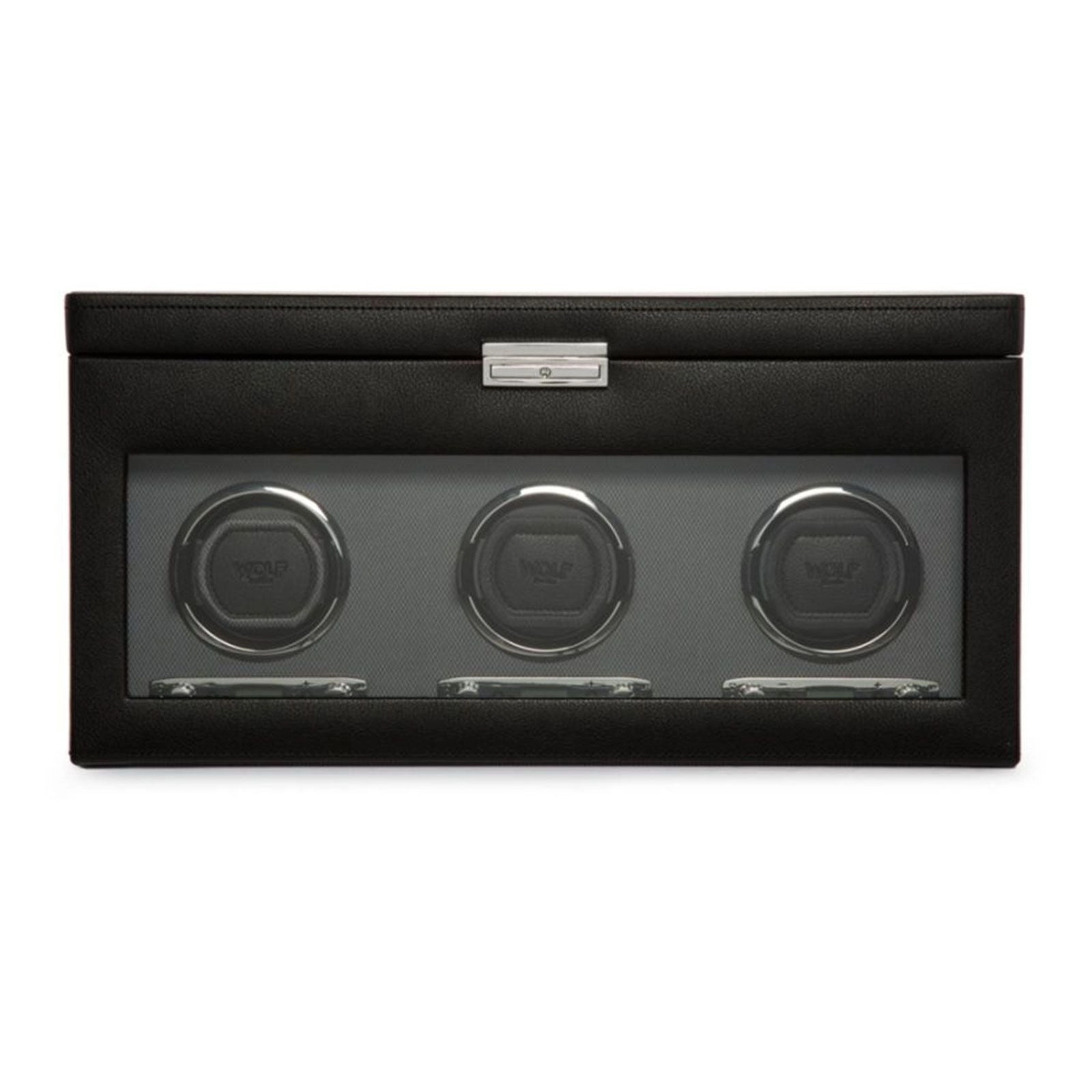 Wolf Viceroy Triple Watch Winder With Storage Black 456302