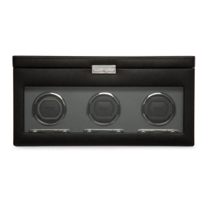 Wolf Viceroy Triple Watch Winder With Storage Black 456302