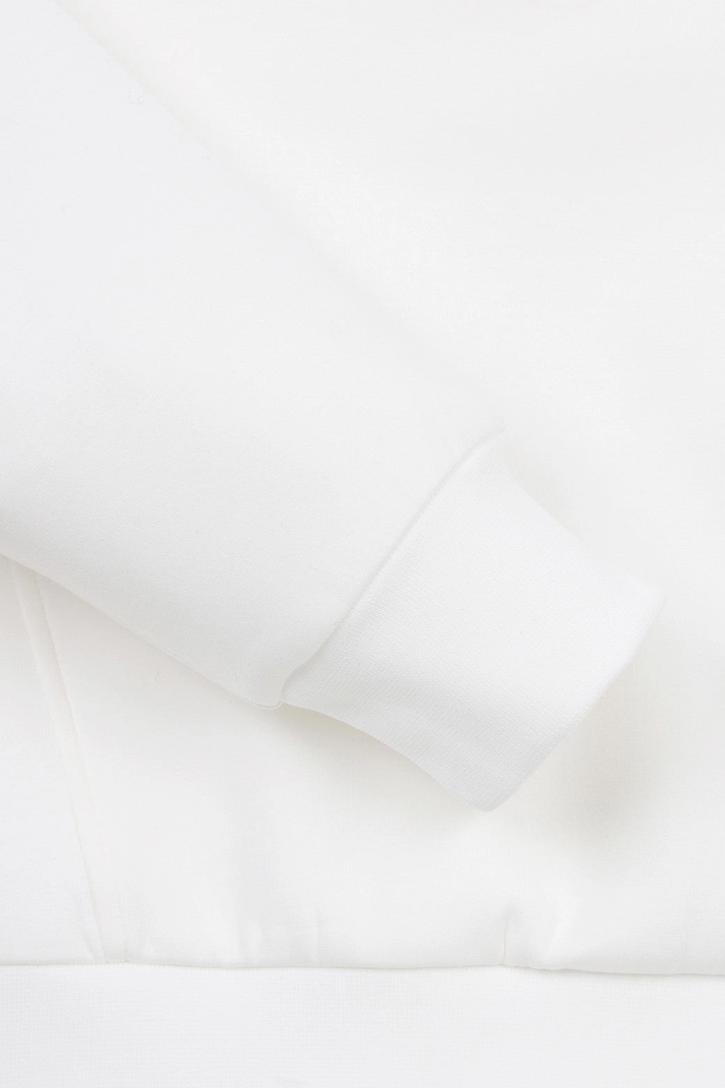 Women Athletic Half Zip-up Rib Sweatshirt White