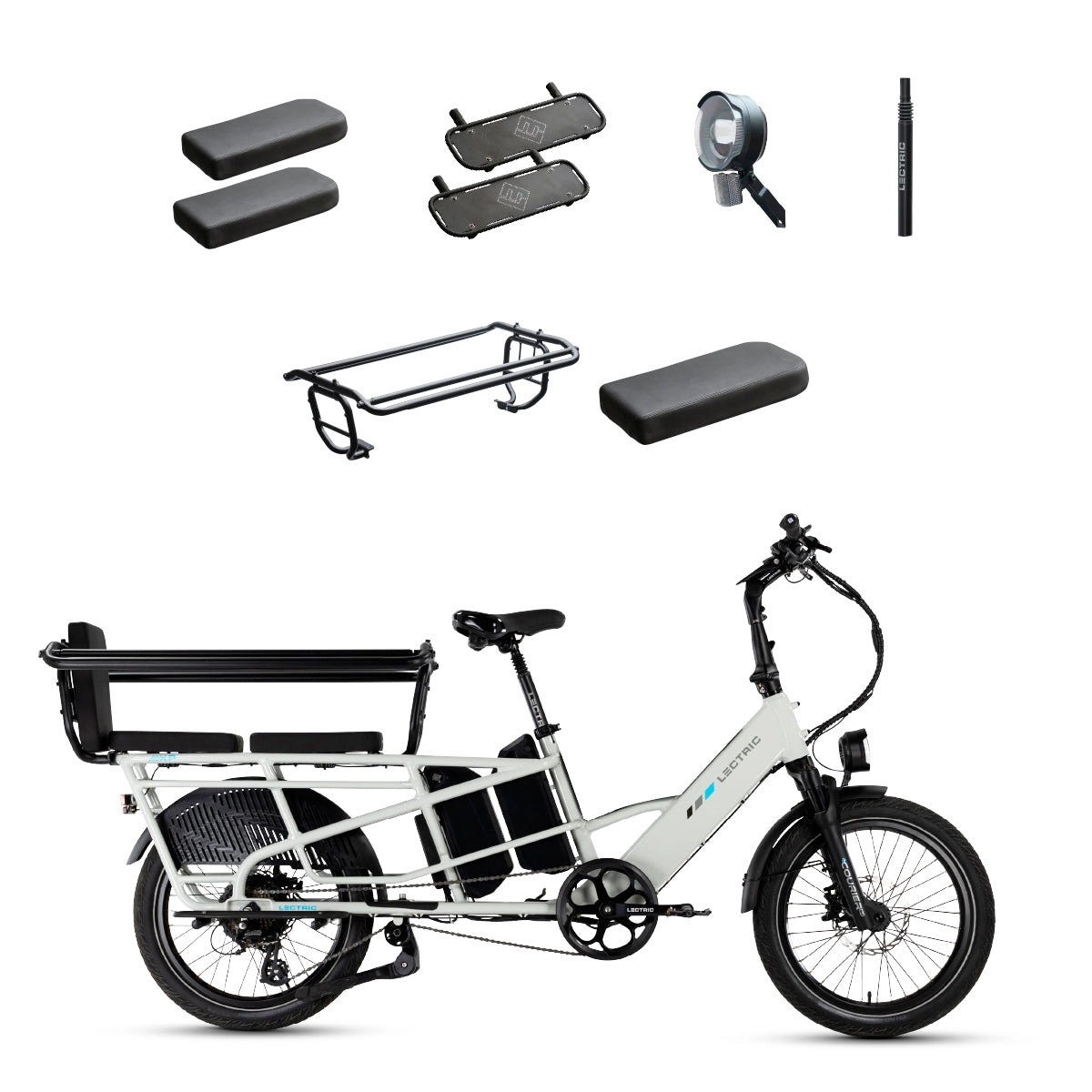 XPedition 2.0 Stratus White Dual-Battery   FREE Running Boards, Cushions, Elite Headlight, Suspension Seat Post, & Orbitor ($505 Value)